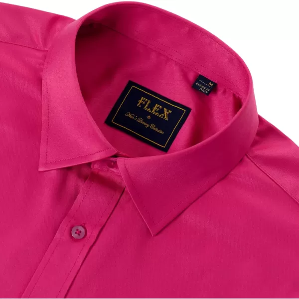 J.VER Men's Dress Shirts Solid Long Sleeve Stretch Wrinkle-Free Formal Shirt Business Casual Button Down Shirts