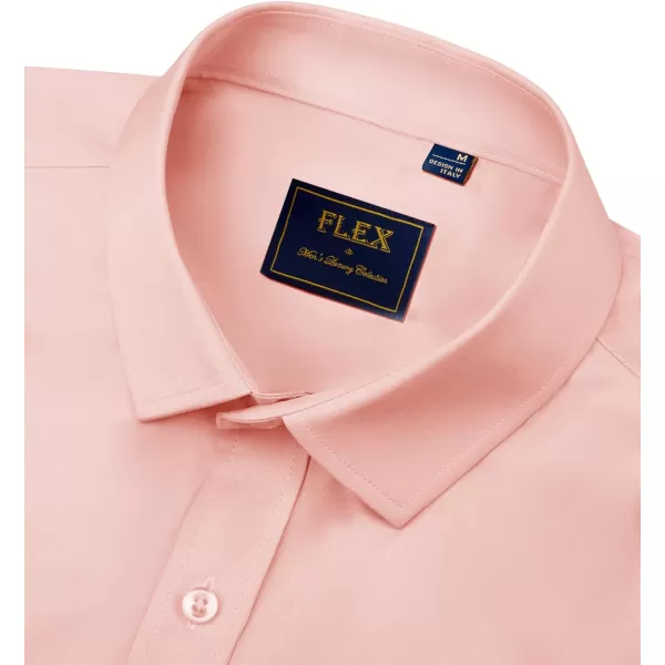 J.VER Men's Dress Shirts Solid Long Sleeve Stretch Wrinkle-Free Formal Shirt Business Casual Button Down Shirts