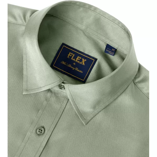 J.VER Men's Dress Shirts Solid Long Sleeve Stretch Wrinkle-Free Formal Shirt Business Casual Button Down Shirts