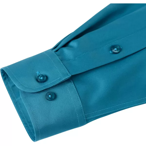 J.VER Men's Dress Shirts Solid Long Sleeve Stretch Wrinkle-Free Formal Shirt Business Casual Button Down Shirts
