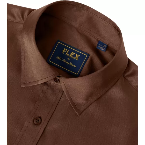 J.VER Men's Dress Shirts Solid Long Sleeve Stretch Wrinkle-Free Formal Shirt Business Casual Button Down Shirts