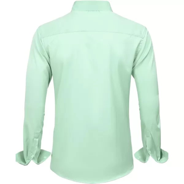 J.VER Men's Dress Shirts Solid Long Sleeve Stretch Wrinkle-Free Formal Shirt Business Casual Button Down Shirts