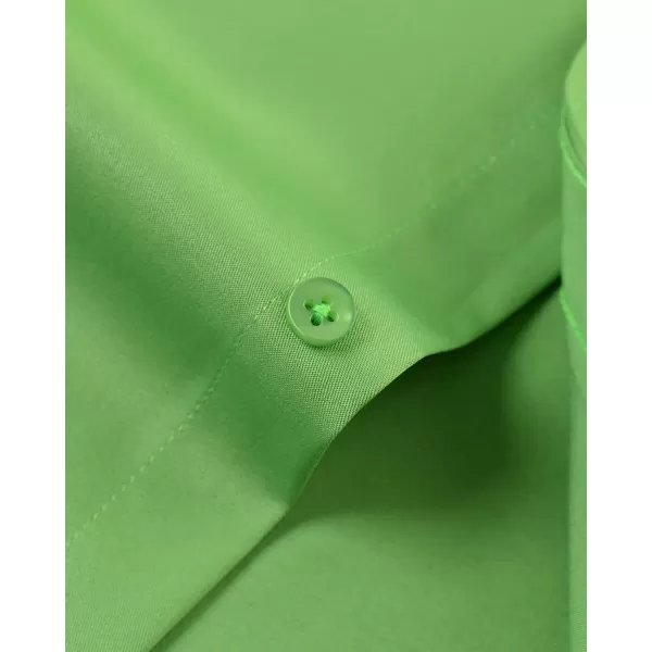 J.VER Men's Dress Shirts Solid Long Sleeve Stretch Wrinkle-Free Formal Shirt Business Casual Button Down Shirts