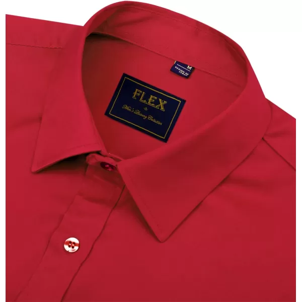 J.VER Men's Dress Shirts Solid Long Sleeve Stretch Wrinkle-Free Formal Shirt Business Casual Button Down Shirts