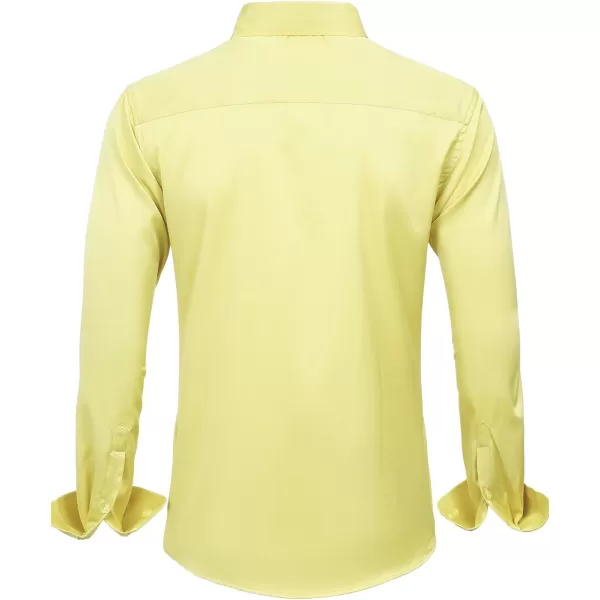 J.VER Men's Dress Shirts Solid Long Sleeve Stretch Wrinkle-Free Formal Shirt Business Casual Button Down Shirts