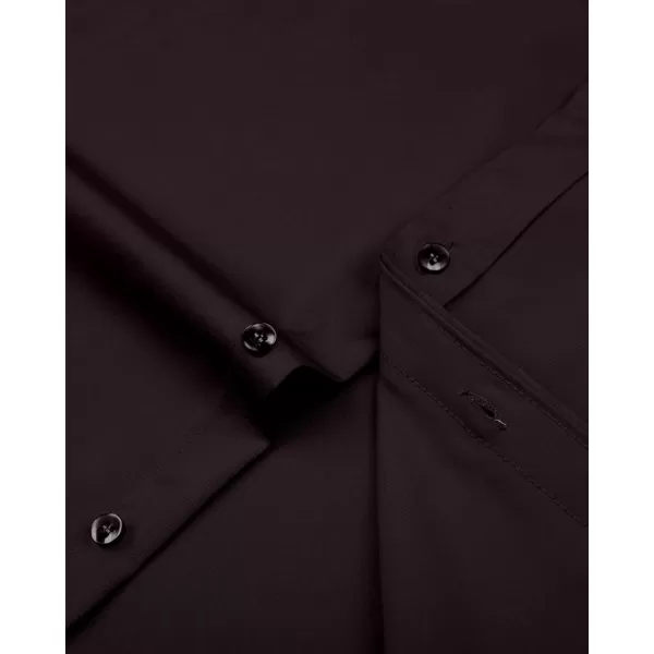 J.VER Men's Dress Shirts Solid Long Sleeve Stretch Wrinkle-Free Formal Shirt Business Casual Button Down Shirts