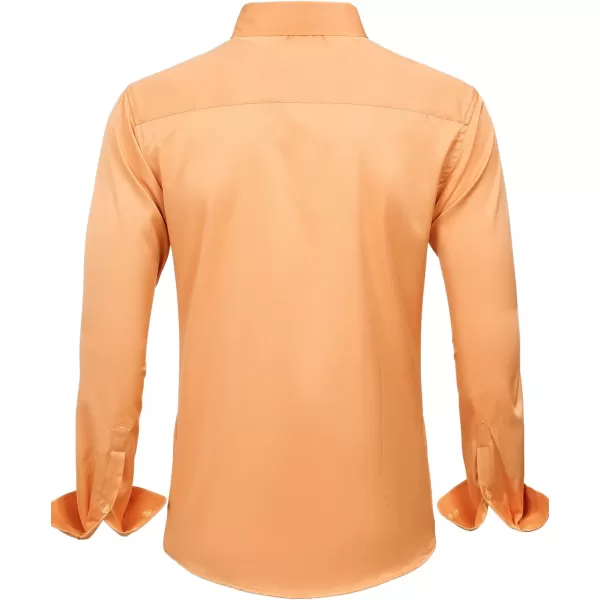 J.VER Men's Dress Shirts Solid Long Sleeve Stretch Wrinkle-Free Formal Shirt Business Casual Button Down Shirts