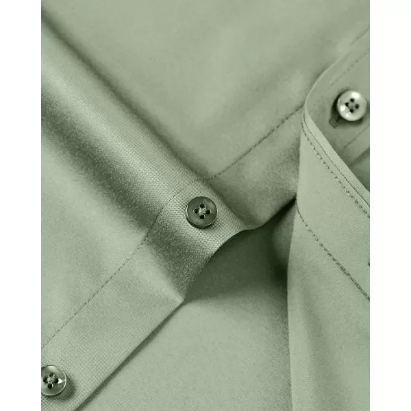 J.VER Men's Dress Shirts Solid Long Sleeve Stretch Wrinkle-Free Formal Shirt Business Casual Button Down Shirts