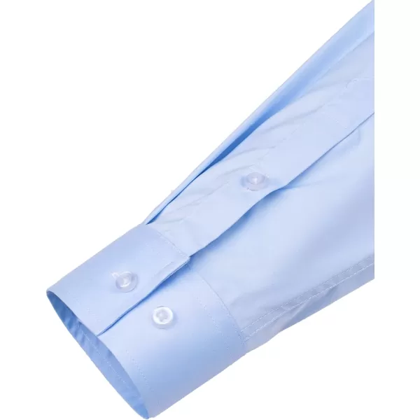 J.VER Men's Dress Shirts Solid Long Sleeve Stretch Wrinkle-Free Formal Shirt Business Casual Button Down Shirts