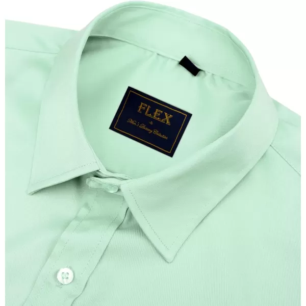 J.VER Men's Dress Shirts Solid Long Sleeve Stretch Wrinkle-Free Formal Shirt Business Casual Button Down Shirts