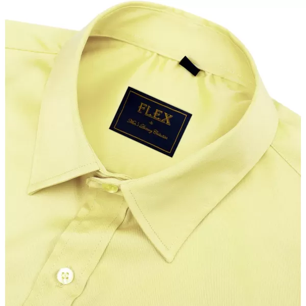 J.VER Men's Dress Shirts Solid Long Sleeve Stretch Wrinkle-Free Formal Shirt Business Casual Button Down Shirts
