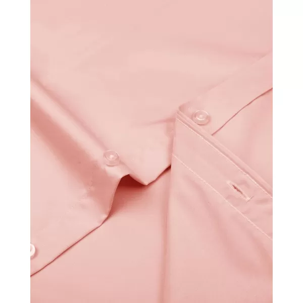 J.VER Men's Dress Shirts Solid Long Sleeve Stretch Wrinkle-Free Formal Shirt Business Casual Button Down Shirts