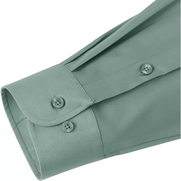 J.VER Men's Dress Shirts Solid Long Sleeve Stretch Wrinkle-Free Formal Shirt Business Casual Button Down Shirts