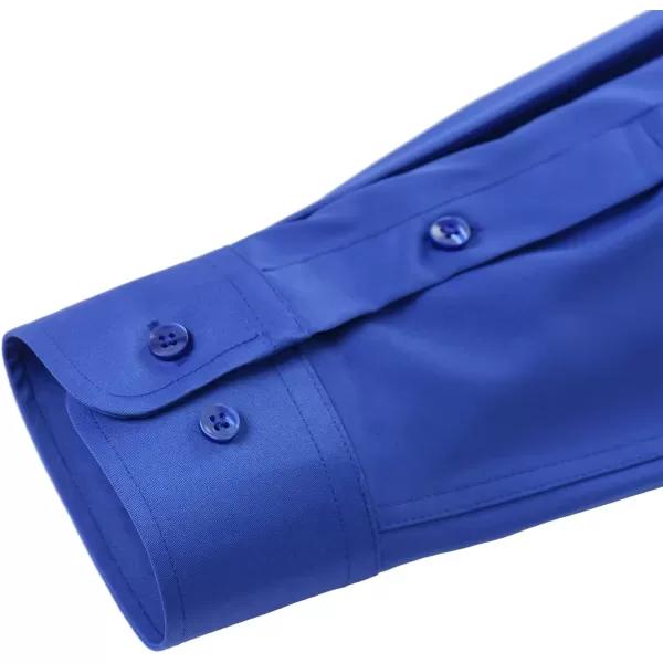 J.VER Men's Dress Shirts Solid Long Sleeve Stretch Wrinkle-Free Formal Shirt Business Casual Button Down Shirts