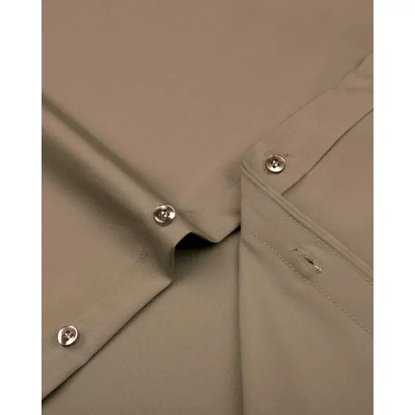 J.VER Men's Dress Shirts Solid Long Sleeve Stretch Wrinkle-Free Formal Shirt Business Casual Button Down Shirts