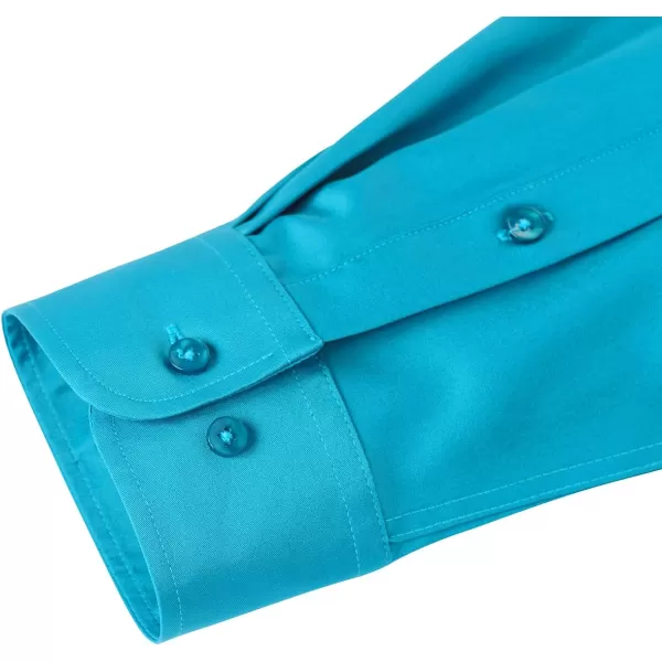 J.VER Men's Dress Shirts Solid Long Sleeve Stretch Wrinkle-Free Formal Shirt Business Casual Button Down Shirts