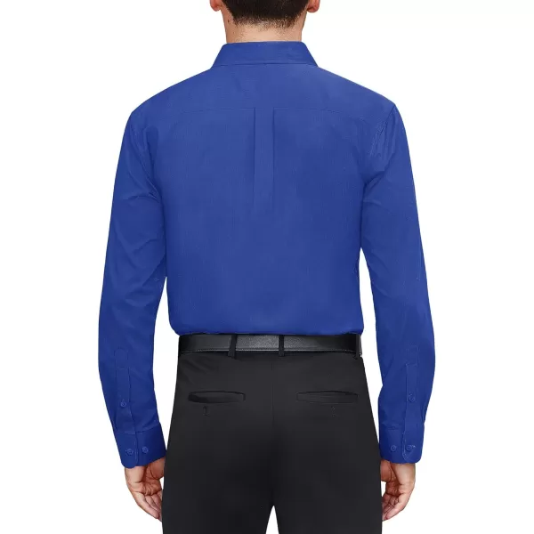 J.VER Men's Dress Shirts Stretch Stain Shield Long Sleeve Solid Formal Shirt Business Casual Button Down Shirts