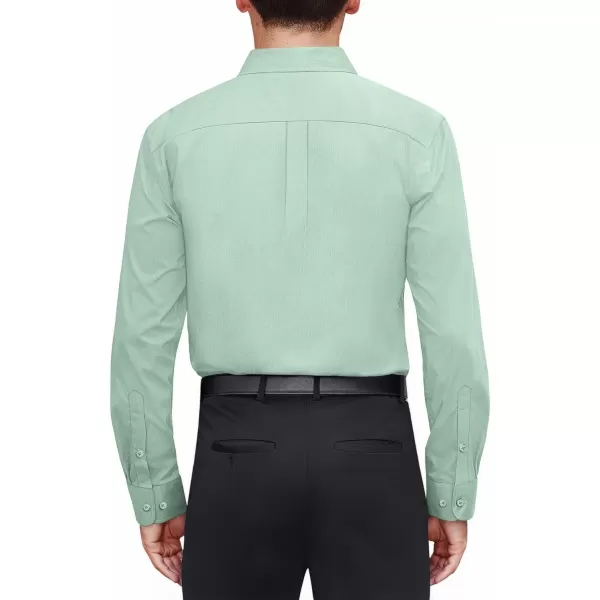 J.VER Men's Dress Shirts Stretch Stain Shield Long Sleeve Solid Formal Shirt Business Casual Button Down Shirts