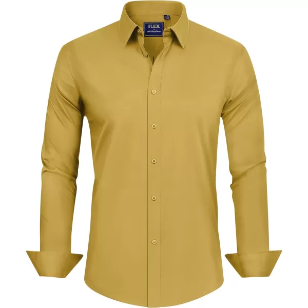 J.VER Men's Dress Shirts Stretch Stain Shield Long Sleeve Solid Formal Shirt Business Casual Button Down Shirts
