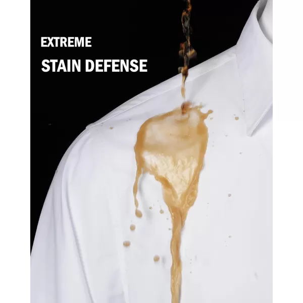 J.VER Men's Dress Shirts Stretch Stain Shield Long Sleeve Solid Formal Shirt Business Casual Button Down Shirts