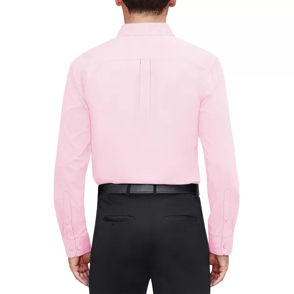 J.VER Men's Dress Shirts Stretch Stain Shield Long Sleeve Solid Formal Shirt Business Casual Button Down Shirts