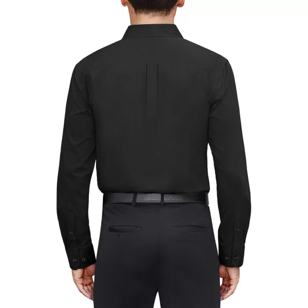 J.VER Men's Dress Shirts Stretch Stain Shield Long Sleeve Solid Formal Shirt Business Casual Button Down Shirts