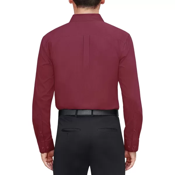J.VER Men's Dress Shirts Stretch Stain Shield Long Sleeve Solid Formal Shirt Business Casual Button Down Shirts