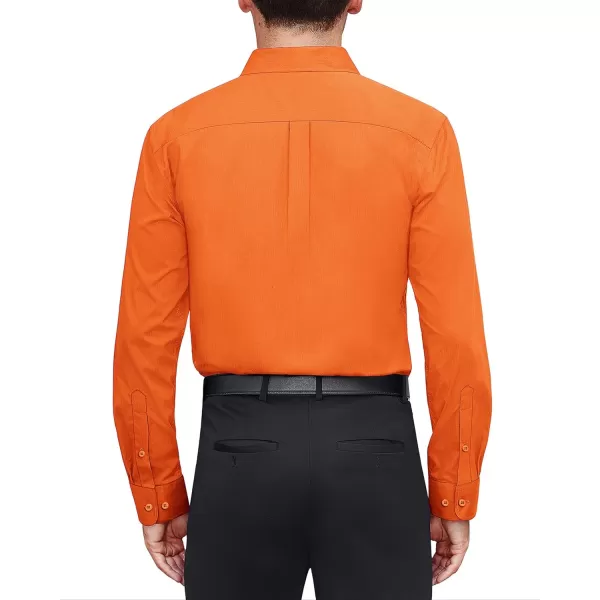 J.VER Men's Dress Shirts Stretch Stain Shield Long Sleeve Solid Formal Shirt Business Casual Button Down Shirts