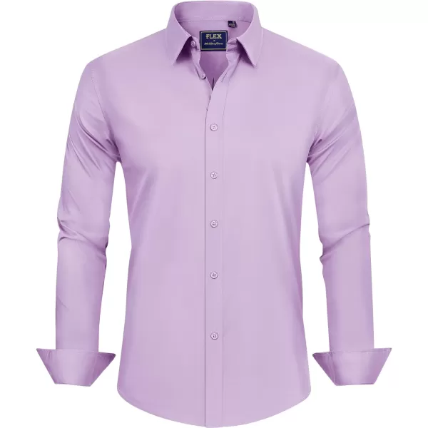 J.VER Men's Dress Shirts Stretch Stain Shield Long Sleeve Solid Formal Shirt Business Casual Button Down Shirts