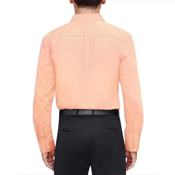 J.VER Men's Dress Shirts Stretch Stain Shield Long Sleeve Solid Formal Shirt Business Casual Button Down Shirts