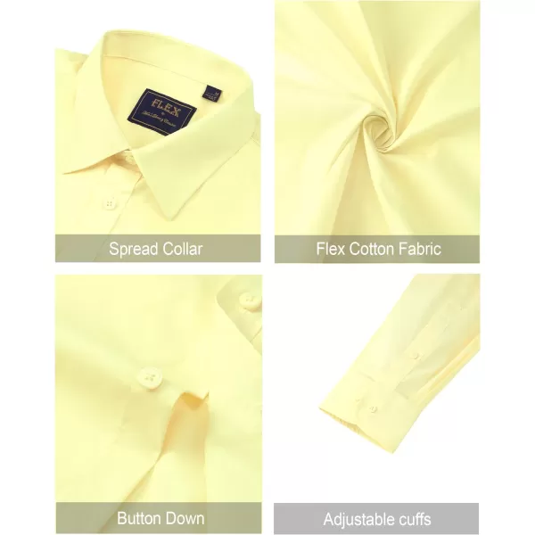 J.VER Men's Dress Shirts Stretch Stain Shield Long Sleeve Solid Formal Shirt Business Casual Button Down Shirts