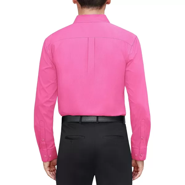 J.VER Men's Dress Shirts Stretch Stain Shield Long Sleeve Solid Formal Shirt Business Casual Button Down Shirts