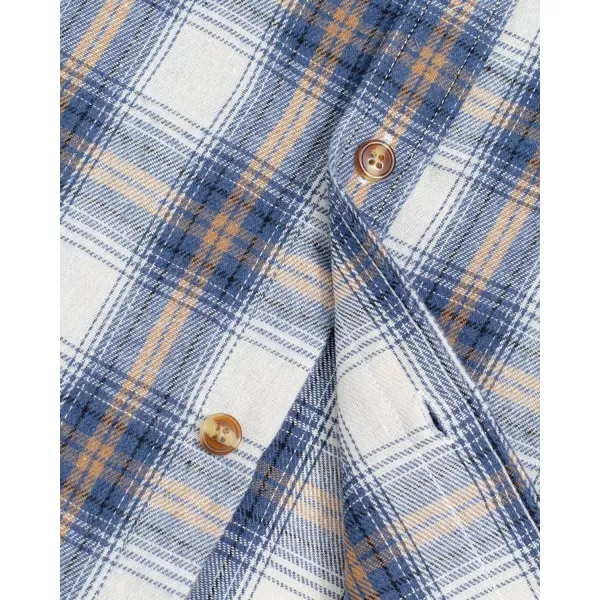 J.VER Men's Flannel Plaid Shirts Long Sleeve Regular Fit Casual Button Down Shirt