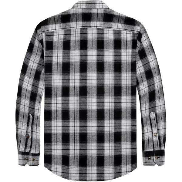 J.VER Men's Flannel Plaid Shirts Long Sleeve Regular Fit Casual Button Down Shirt