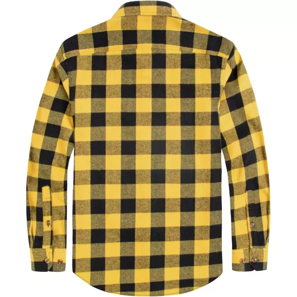 J.VER Men's Flannel Plaid Shirts Long Sleeve Regular Fit Casual Button Down Shirt