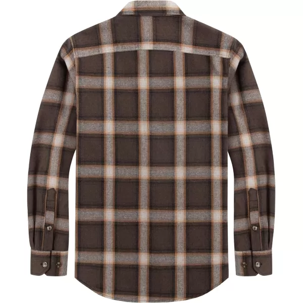 J.VER Men's Flannel Plaid Shirts Long Sleeve Regular Fit Casual Button Down Shirt