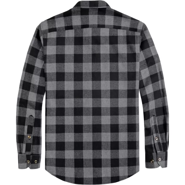 J.VER Men's Flannel Plaid Shirts Long Sleeve Regular Fit Casual Button Down Shirt