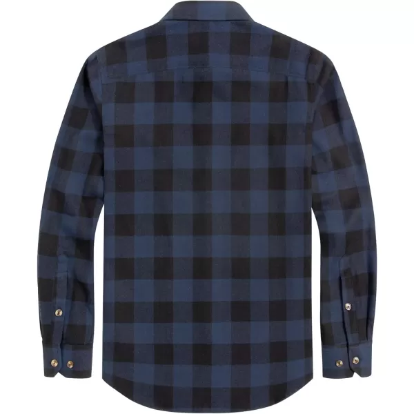 J.VER Men's Flannel Plaid Shirts Long Sleeve Regular Fit Casual Button Down Shirt