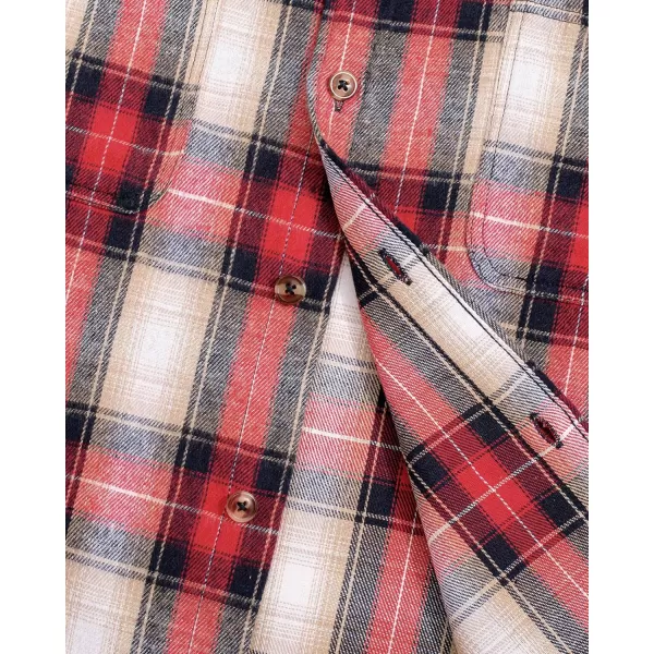 J.VER Men's Flannel Plaid Shirts Long Sleeve Regular Fit Casual Button Down Shirt