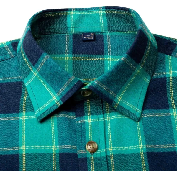 J.VER Men's Flannel Plaid Shirts Long Sleeve Regular Fit Casual Button Down Shirt