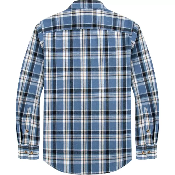 J.VER Men's Flannel Plaid Shirts Long Sleeve Regular Fit Casual Button Down Shirt
