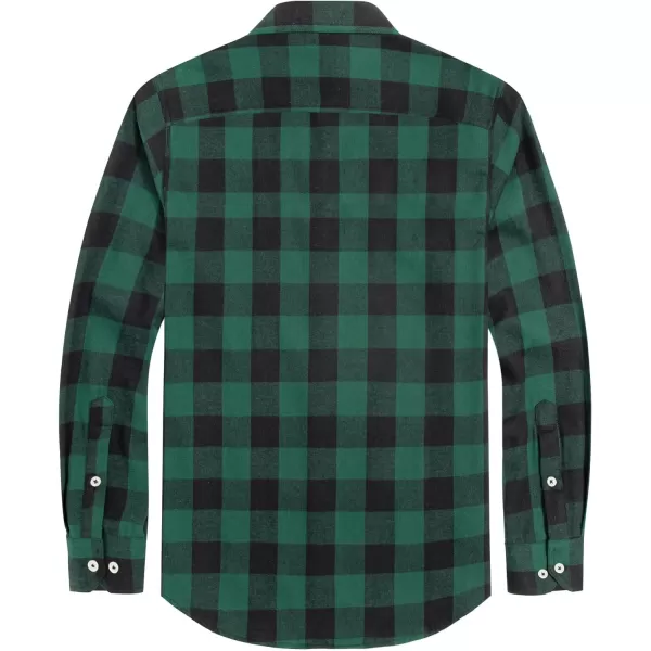 J.VER Men's Flannel Plaid Shirts Long Sleeve Regular Fit Casual Button Down Shirt