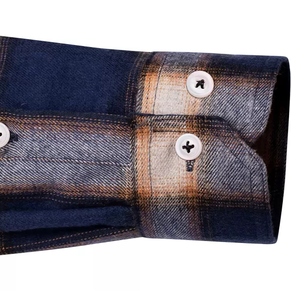J.VER Men's Flannel Plaid Shirts Long Sleeve Regular Fit Casual Button Down Shirt