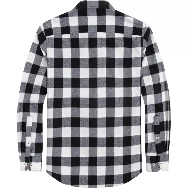 J.VER Men's Flannel Plaid Shirts Long Sleeve Regular Fit Casual Button Down Shirt