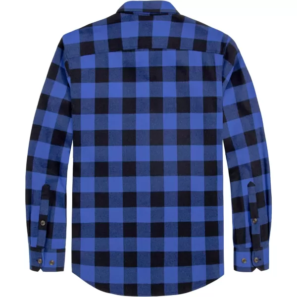 J.VER Men's Flannel Plaid Shirts Long Sleeve Regular Fit Casual Button Down Shirt