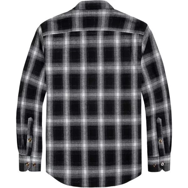 J.VER Men's Flannel Plaid Shirts Long Sleeve Regular Fit Casual Button Down Shirt