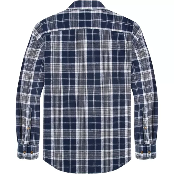 J.VER Men's Flannel Plaid Shirts Long Sleeve Regular Fit Casual Button Down Shirt