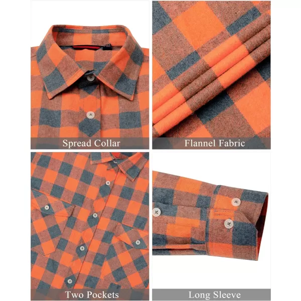 J.VER Men's Flannel Plaid Shirts Long Sleeve Regular Fit Casual Button Down Shirt