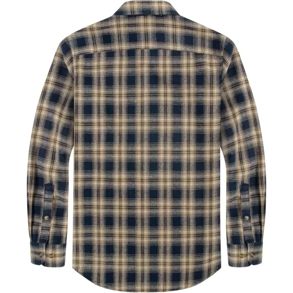 J.VER Men's Flannel Plaid Shirts Long Sleeve Regular Fit Casual Button Down Shirt