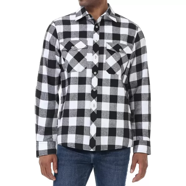 J.VER Men's Flannel Plaid Shirts Long Sleeve Regular Fit Casual Button Down Shirt